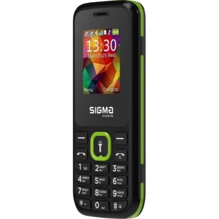 Мобільний кнопковий телефон Sigma X-style 171 Mini Black-Green