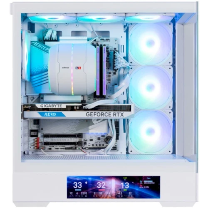 Білий корпус Zalman P40 DS для ПК із 4 вентиляторами ARGB