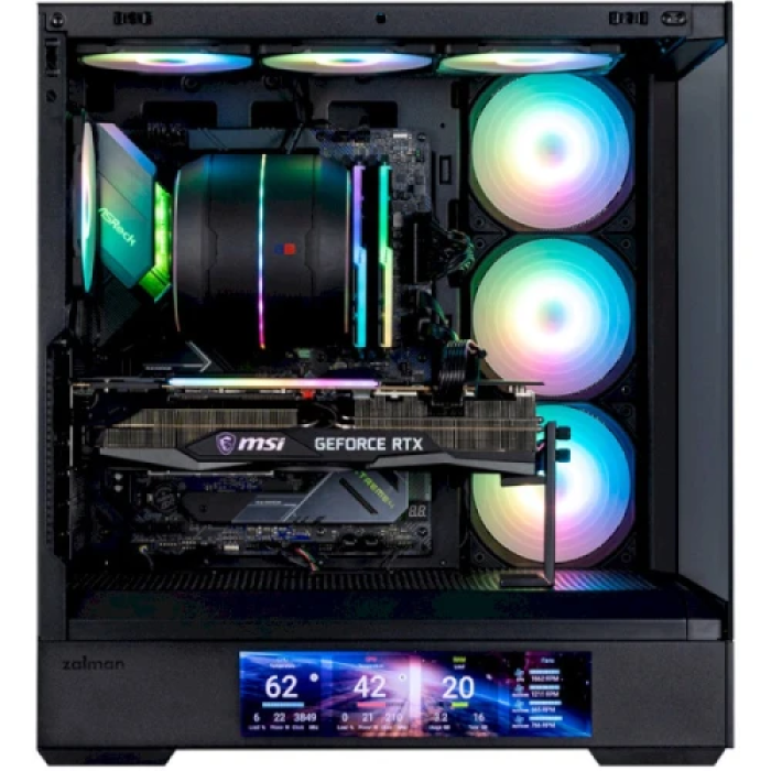 Корпус Zalman P40 DS чорний Mid Tower з 4 вентиляторами ARGB