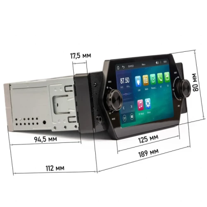 Автомагнітола Phantom DVX-501CP 1 DIN із сенсорним екраном 5"