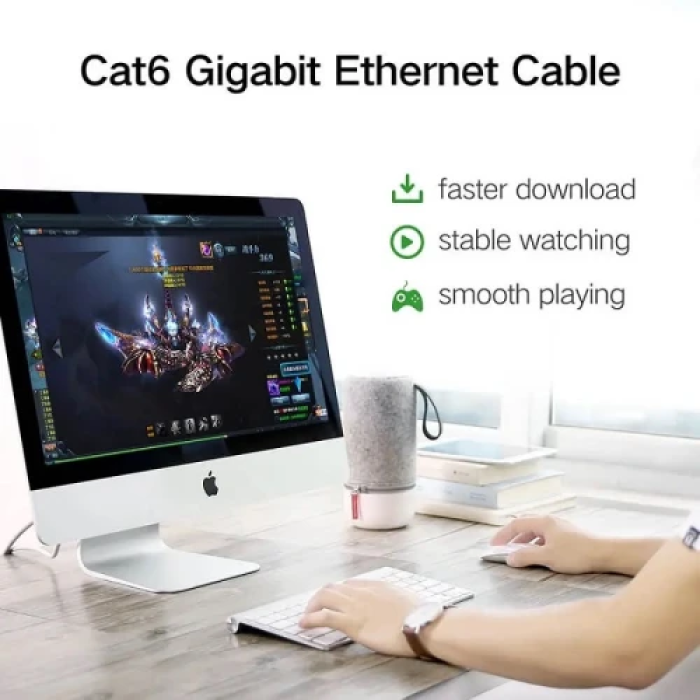 Плоский патч-корд Ugreen NW102 Cat.6 довжиною 2 м