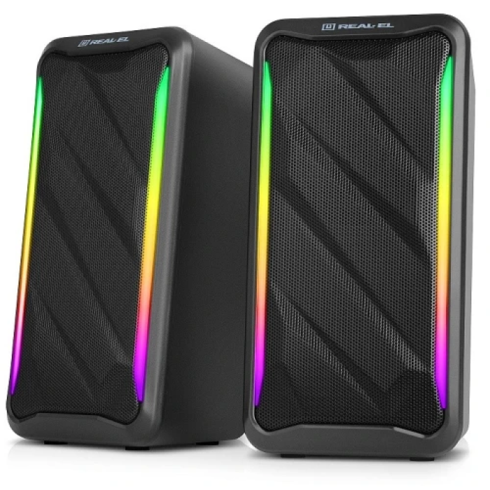 Комп’ютерні колонки REAL-EL S-130 RGB з USB-живленням