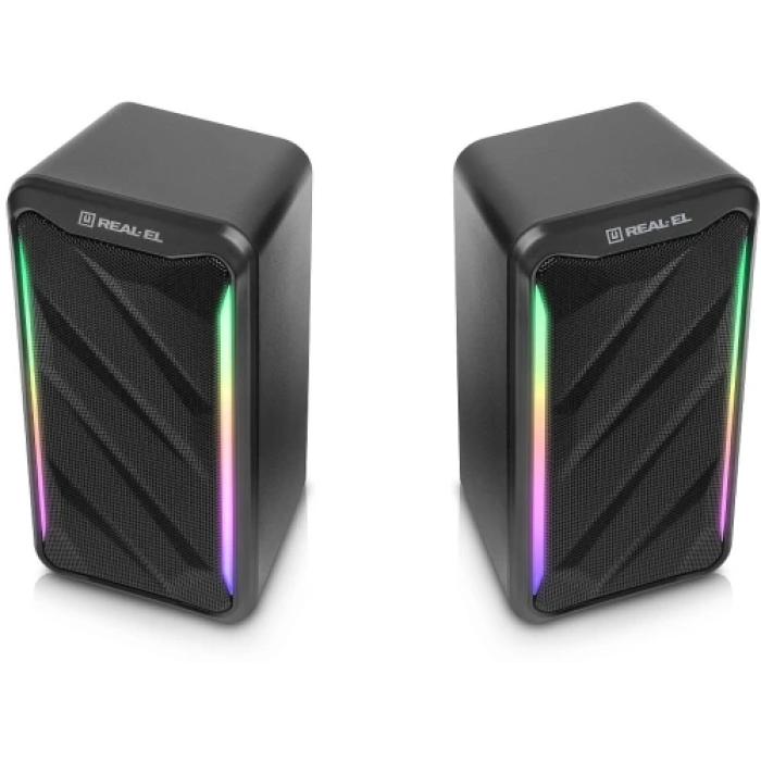Комп’ютерні колонки REAL-EL S-130 RGB з USB-живленням