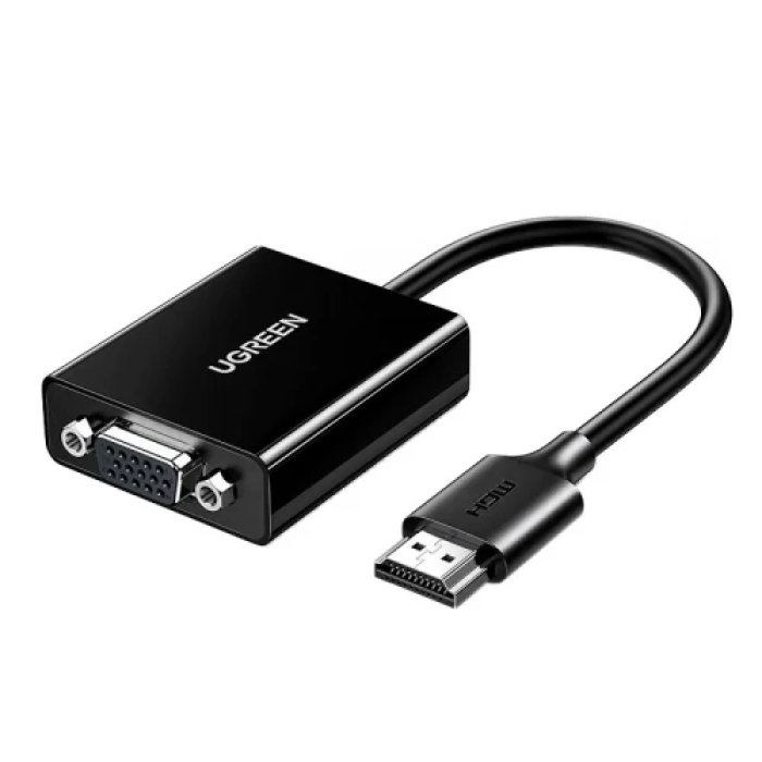 Відеоадаптер Ugreen CM611 HDMI—VGA, чорний, 20 см
