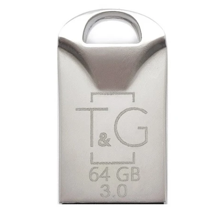 Флешка T&G Metal TG106 на 64 ГБ, срібляста, USB 3.0