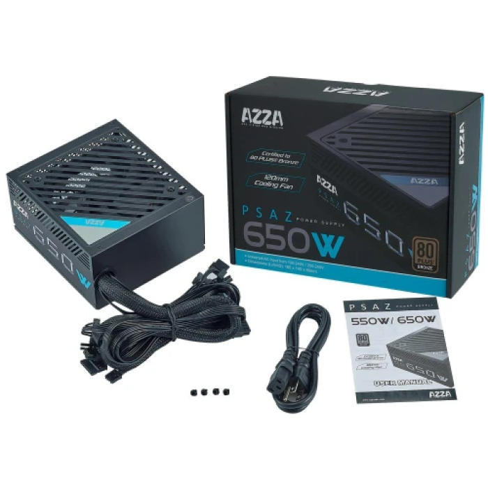 Блок живлення AZZA 650 Вт 80 PLUS Bronze для ПК