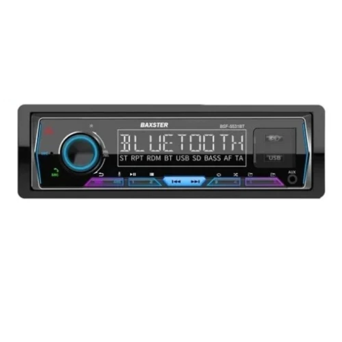 1 DIN автомагнітола Baxster BSF-5531BT з Bluetooth 5.3