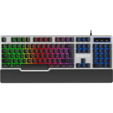 Клавіатура (ігрова клавіатура) GamePro GK599 Black/Grey EN/UA, RGB, 104 клавіші