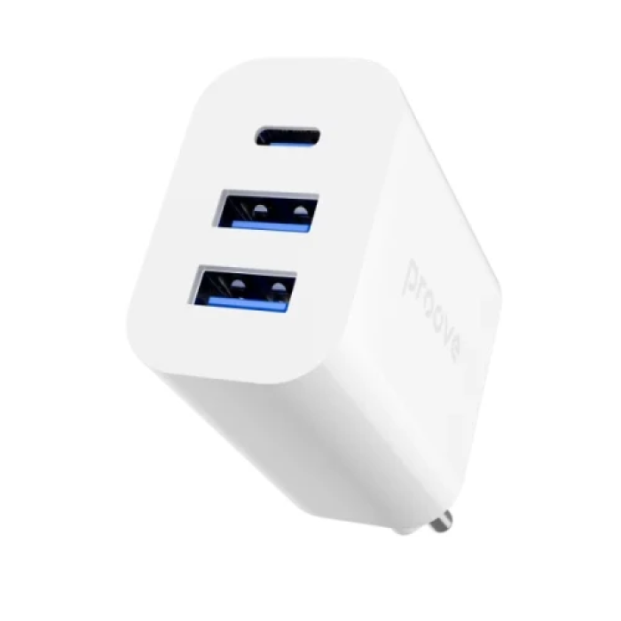 Мережевий зарядний пристрій Proove Rapid 30 Вт із Type-C та 2xUSB