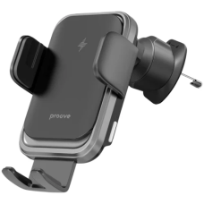 Автотримач для телефону (тримач у дефлектор) Proove Nitro Charge 15 Вт, Dark Grey