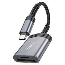 Кардридер USB (зчитувач карт пам’яті) HOCO UA25 Type-C 2.0, microSD/SD, чорний