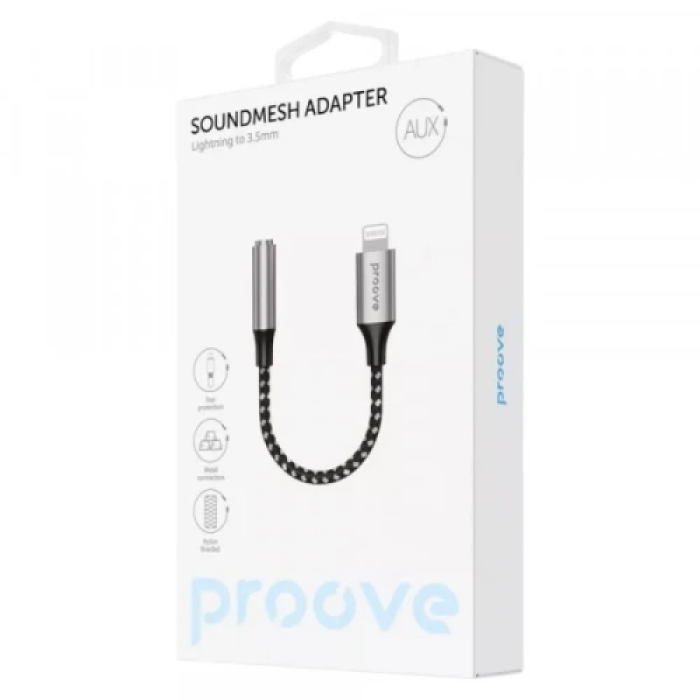 Аудіокабель-перехідник Proove SoundMesh Adapter Lightning — 3,5 мм