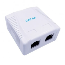 Розетка RJ45 (мережева розетка) Cablexpert NCAC-2F6A-01 2 порти, Cat6a, біла
