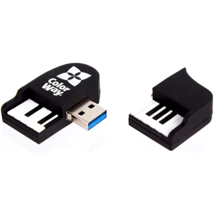 Чорна флешка ColorWay Piano на 32 ГБ з USB 3.0