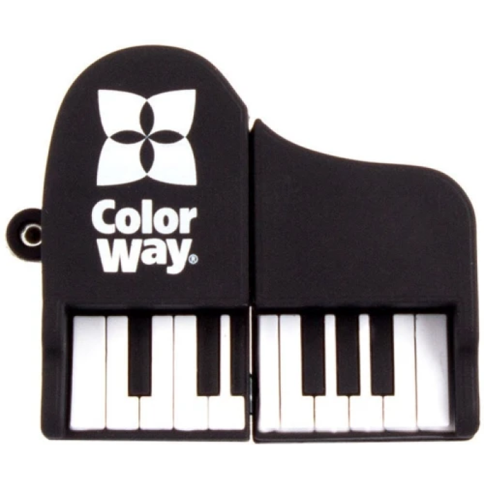 USB-флешка ColorWay Piano на 64 ГБ, чорна
