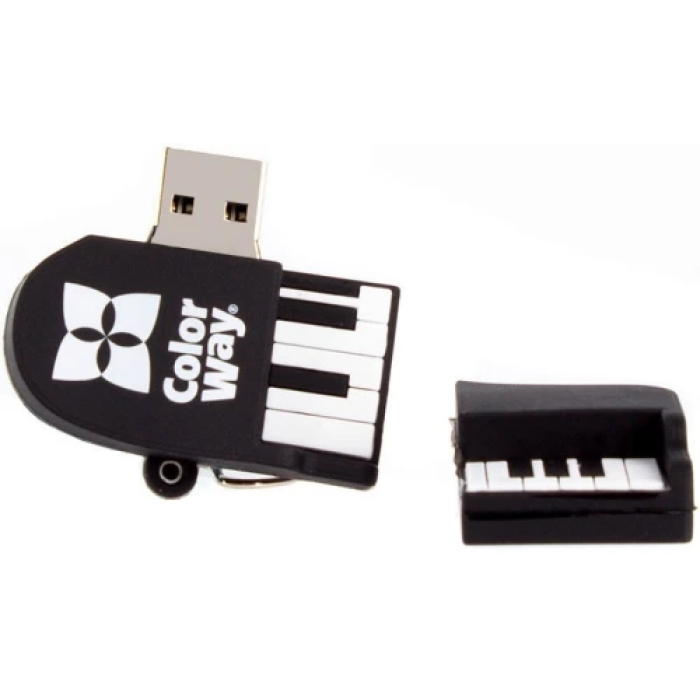 USB-флешка ColorWay Piano на 64 ГБ, чорна