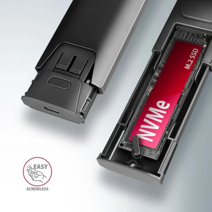 Зовнішня кишеня Axagon GTS для M.2 NVMe та SATA