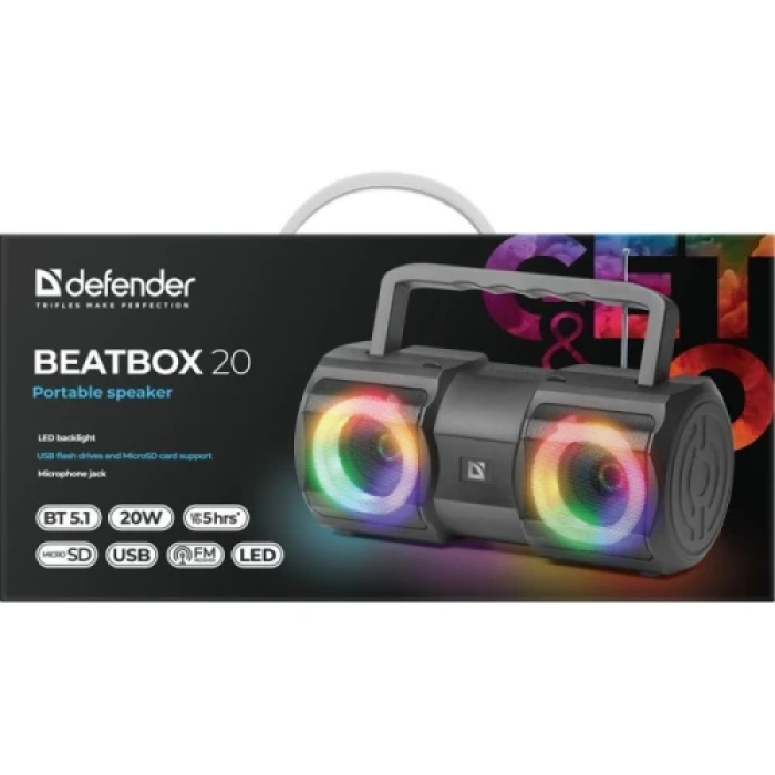 Портативна колонка Defender Beatbox 20 із потужністю 20 Вт