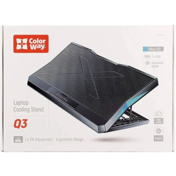 Охолоджувальна підставка для ноутбука до 17″ — ColorWay Q3
