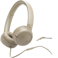 Дротові навушники (гарнітура) JBL Tune 530 бежеві, 3,5 мм
