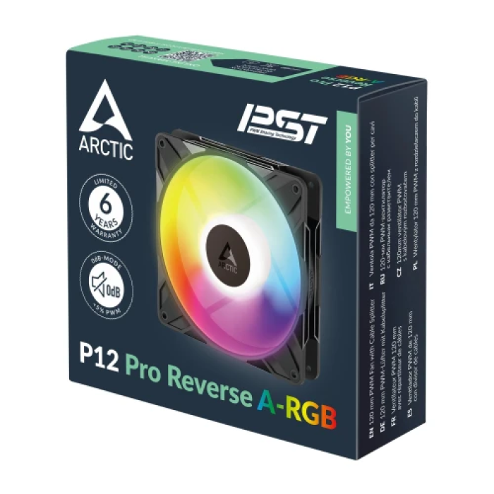 Вентилятор Arctic P12 Pro Reverse A-RGB для корпусу ПК
