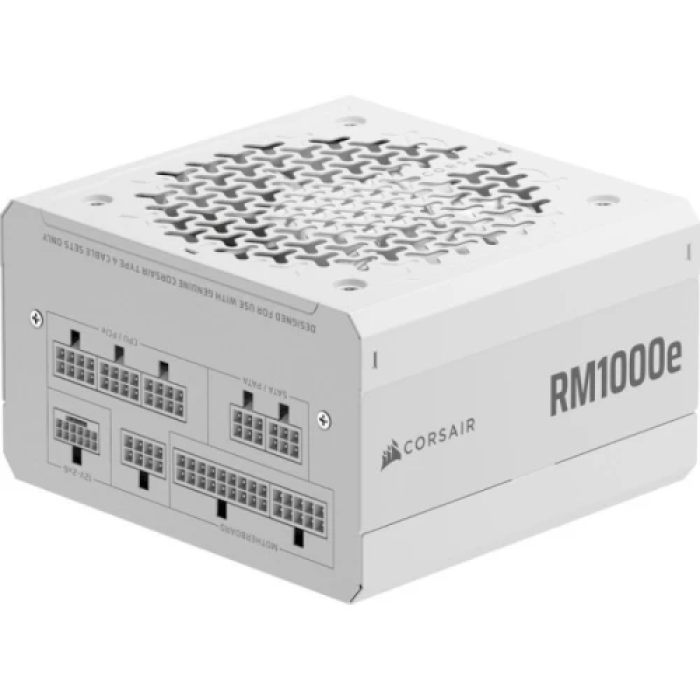 Блок живлення Corsair RM1000e на 1000 Вт у білому корпусі