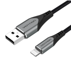 Кабель USB–Lightning (шнур) Vention 1 м, чорний, 2,4 A