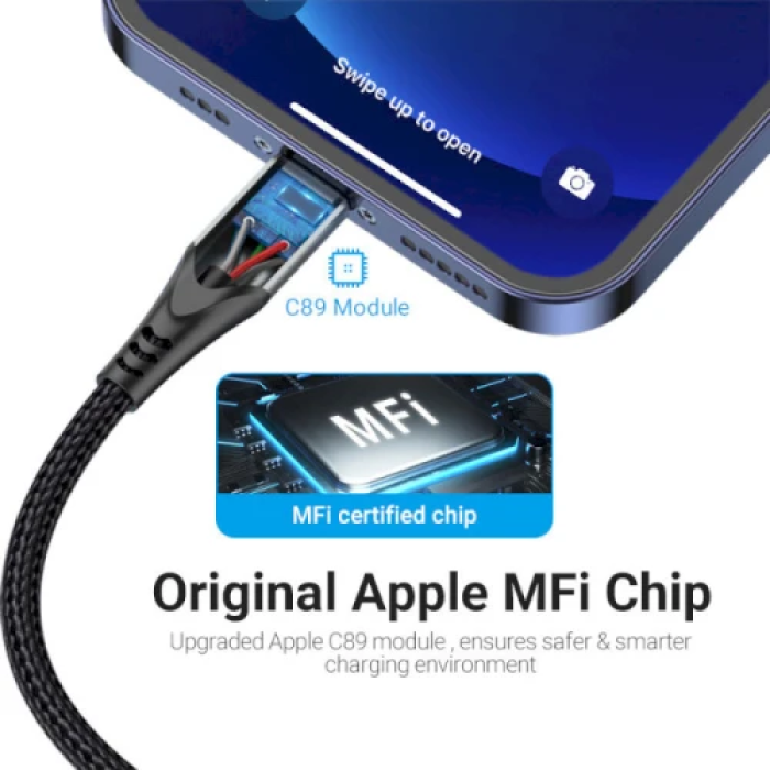 Кабель Vention LABHH USB AM — Lightning для синхронізації, 2 м