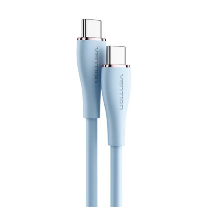 Кабель Vention USB-C — USB-C, 1,5 м, 100 Вт, синій