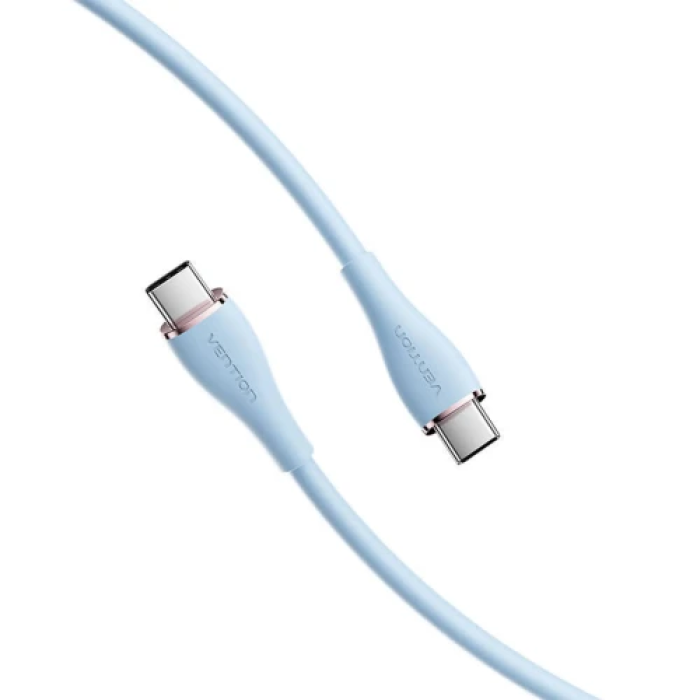 Кабель Vention USB-C — USB-C, 1,5 м, 100 Вт, синій