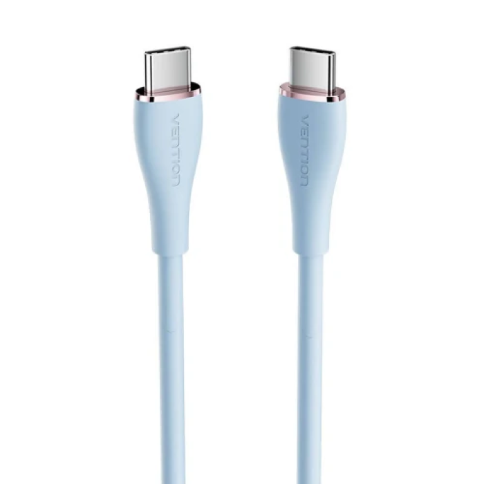 Кабель Vention USB-C — USB-C, 1,5 м, 100 Вт, синій