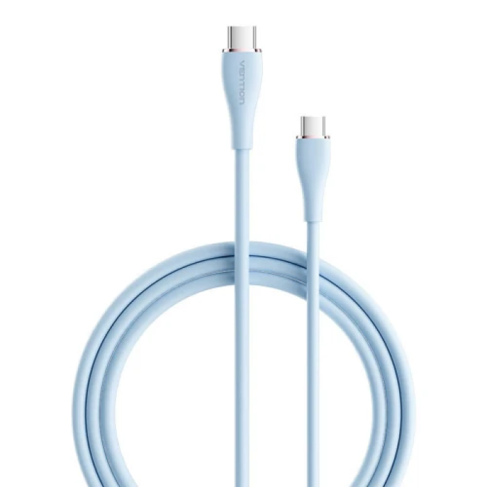 Кабель Vention USB-C — USB-C, 1,5 м, 100 Вт, синій