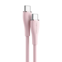 Кабель USB Type-C — Type-C (кабель USB-C) Vention 1,5 м, 100 Вт, рожевий