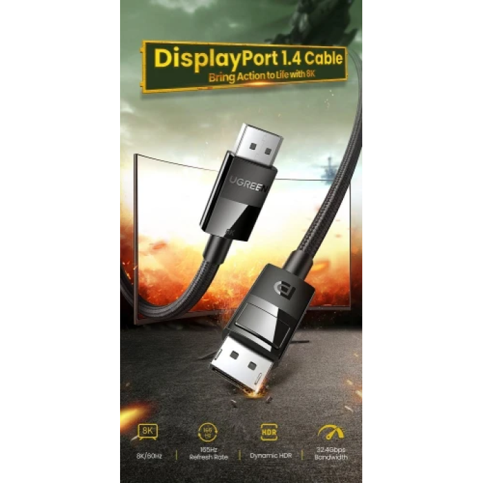 Кабель DisplayPort Ugreen DP114 1 м для передавання відео 8K