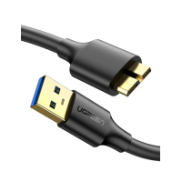 Кабель USB 3.0 — microUSB (шнур USB) Ugreen US130 чорний, 0,5 м