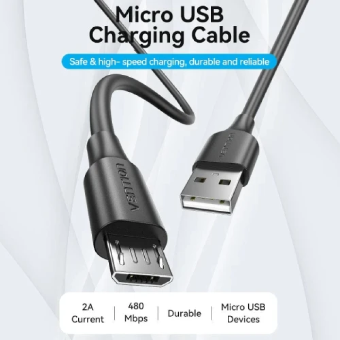 USB-кабель Vention CTIBH з USB-A та microUSB, 2 м