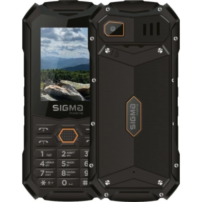 Sigma X-treme PV68 — кнопковий телефон Black/Orange