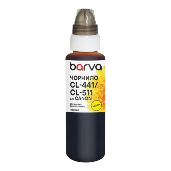 Жовте чорнило Barva C521-288e для картриджів Canon, 100 мл