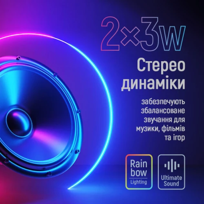 Компактні акустичні колонки ColorWay CW-SPU01BK чорного кольору
