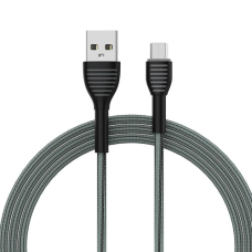 Кабель USB—microUSB (USB-шнур) ColorWay 1 м, 3 A, сірий