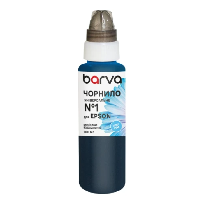 Водорозчинне чорнило Barva Light Cyan для Epson, 100 мл
