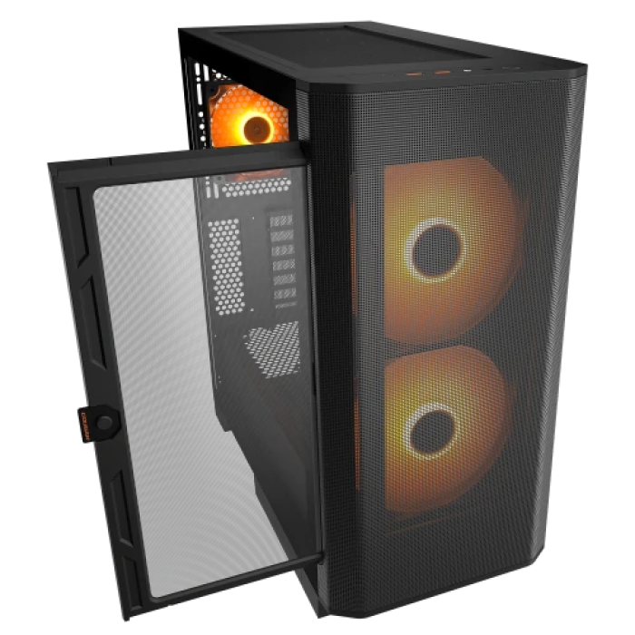 Корпус Cougar Airface Flo RGB Mid Tower чорний з 3 ARGB-вентиляторами