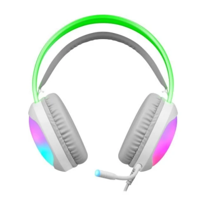 Гарнітура Defender Eclipse USB RGB з кабелем 2 м, біло-сіра