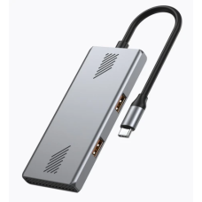 Хаб USB (концентратор USB) Gembird UHB-CM-U310-A2C2-01 2xType-C 3.2 / 2xUSB 3.2, сірий