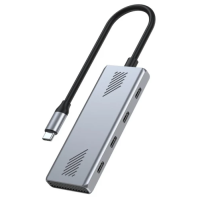 Хаб USB (USB-розгалужувач) Gembird UHB-CM-U310-C4-01 4xType-C 3.2, сірий