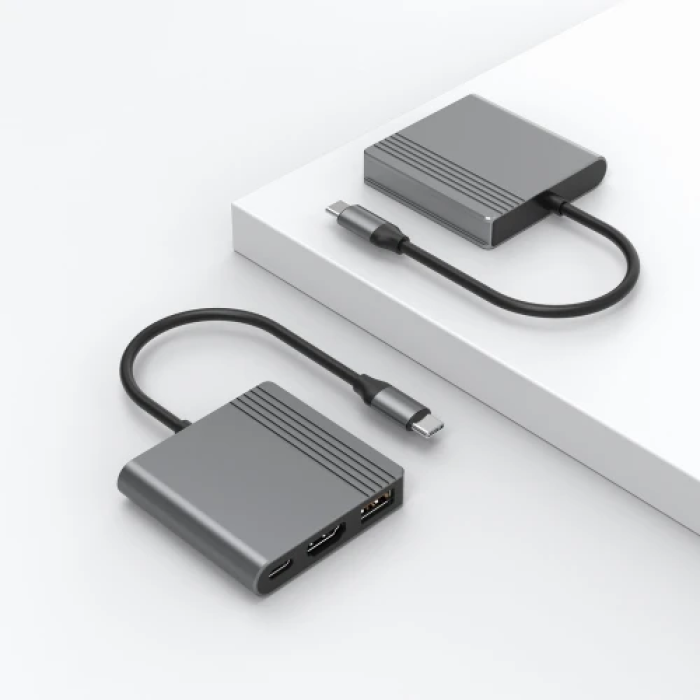 USB-хаб Gembird A-CM-COMBO3-05 з HDMI 4K 60 Гц