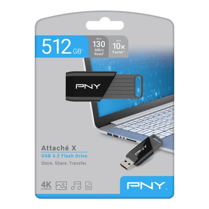 USB-флешка PNY Attaché X на 512 ГБ з USB 3.2 Gen 1