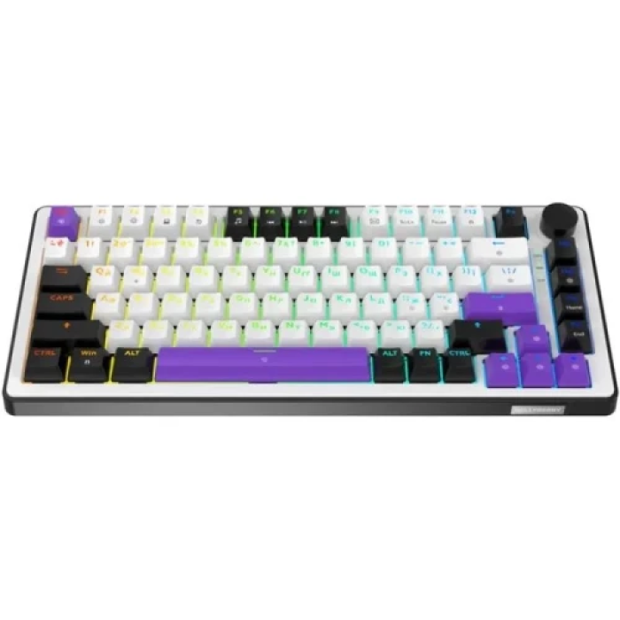 Механічна ігрова клавіатура Hator Hellyberry HK75 75% White/Violet UA/EN
