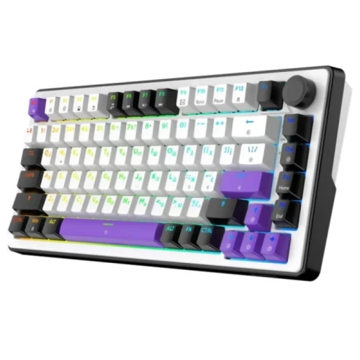Механічна ігрова клавіатура Hator Hellyberry HK75 75% White/Violet UA/EN