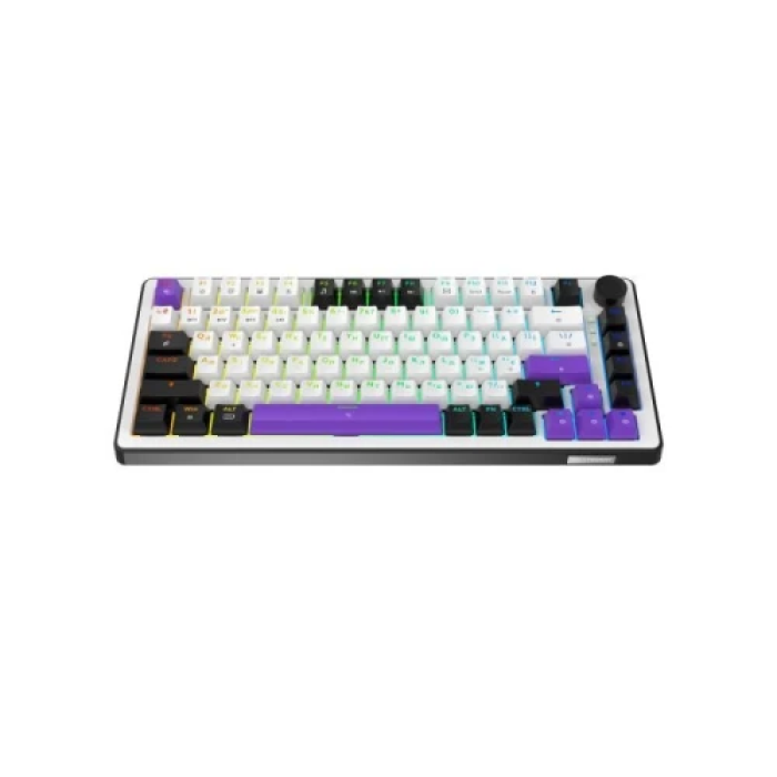 Механічна бездротова клавіатура Hator Hellyberry HK75 White/Violet 75%